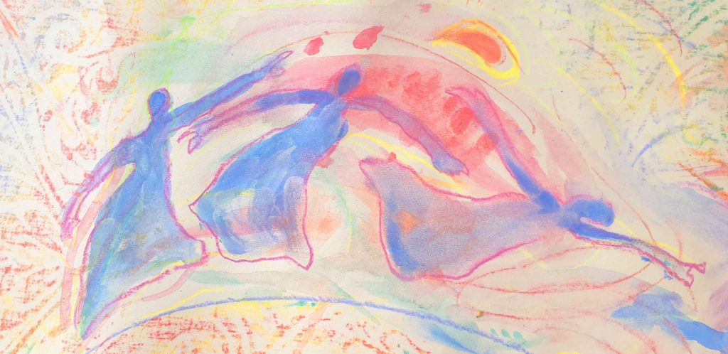 Ouverture de séances de Biodanza à St-Affrique 7 octobre 2025 / peinture de Catherine Lemoine